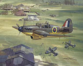 Original aviation painting of Miles Master by Michael Turner