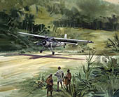 Original aviation painting of Scottish Aviation Pioneer by Michael Turner