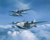 Speeding the Mail - original aviation painting of Short Mayo by Michael Turner