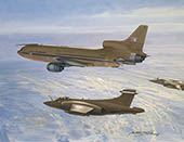 'Gulf Top-Up' - Original aviation painting of Tristar tanker by Michael Turner
