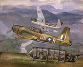 Original aviation painting of Vultee Vengeance by Michael Turner