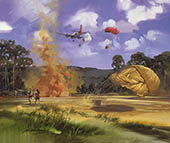 'Supply Drop' - Original aviation painting of Vickers Valetta by Michael Turner