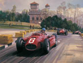 Alberto Ascari, Lancia D50 - Motorsport art print by Michael Turner