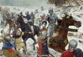 The Rout at the Battle of Towton - print by Graham Turner