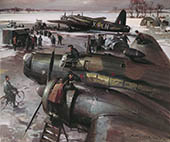 Wellington Dispersal - WW2 Aviation Art print from painting by Michael Turner